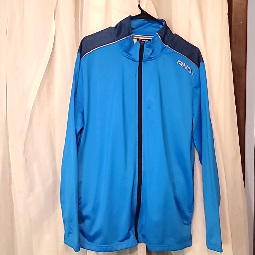 Blue and Grey suit AND1 Men's Lightweight Full Zip Jacket